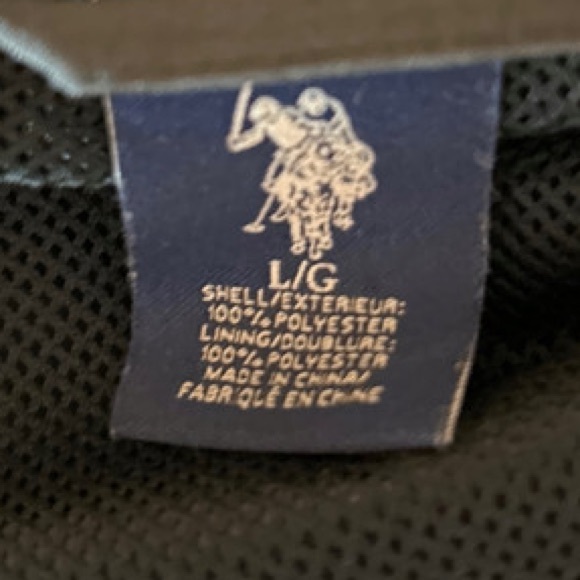 POLO Windbreaker Jacket Black Sz Lg EUC - Picture 6 of 8